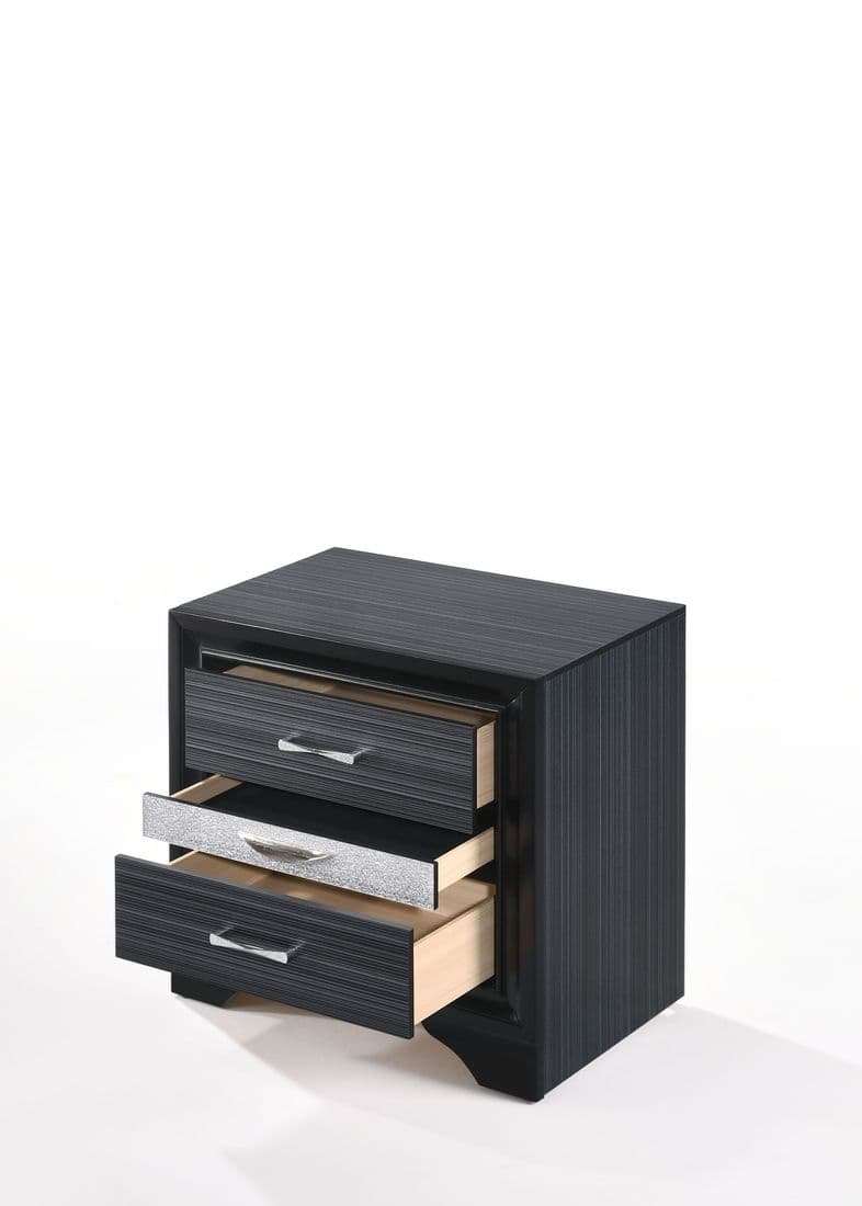 Naima Black Nightstand