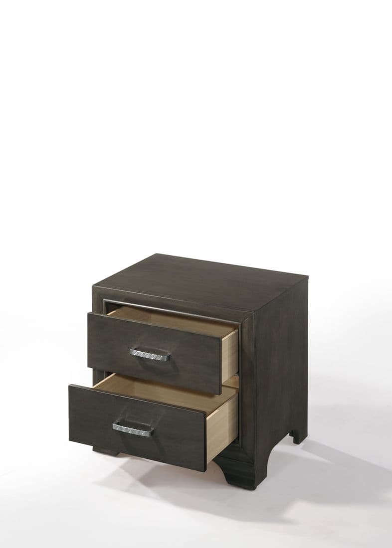 Carine II Gray Nightstand