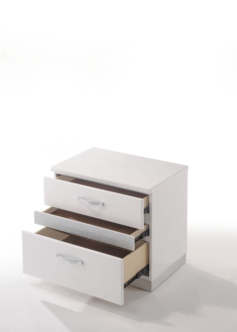 Naima II White High Gloss Nightstand