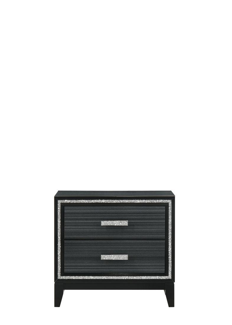 Haiden Weathered Black Finish Nightstand