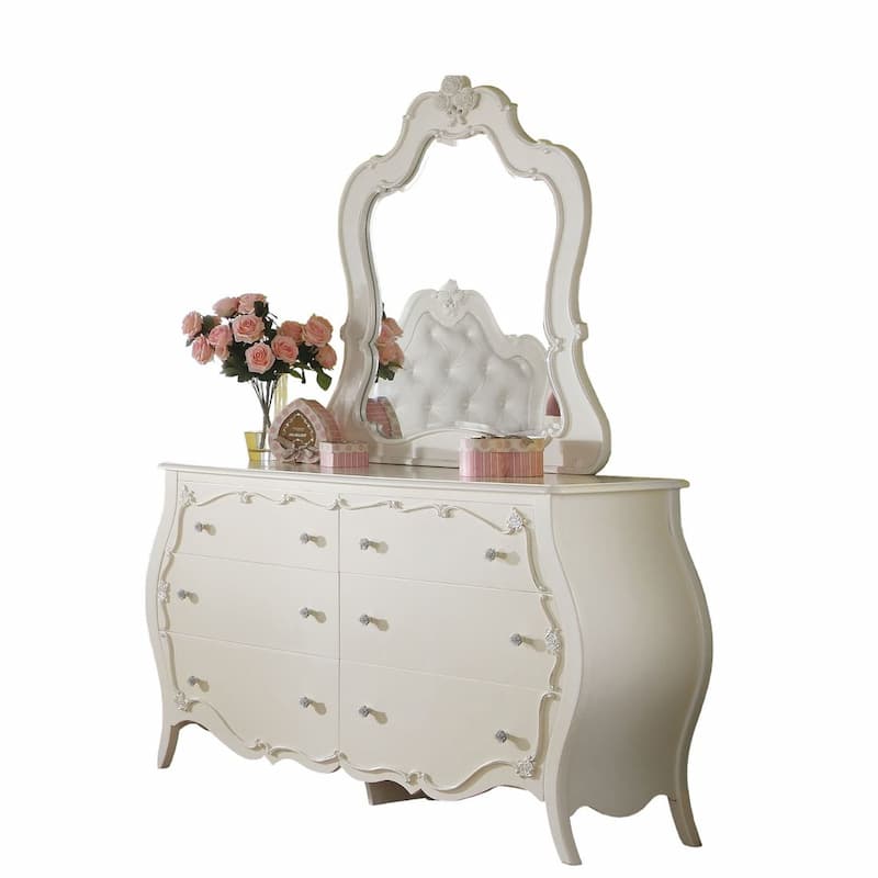 Edalene Pearl White Mirror