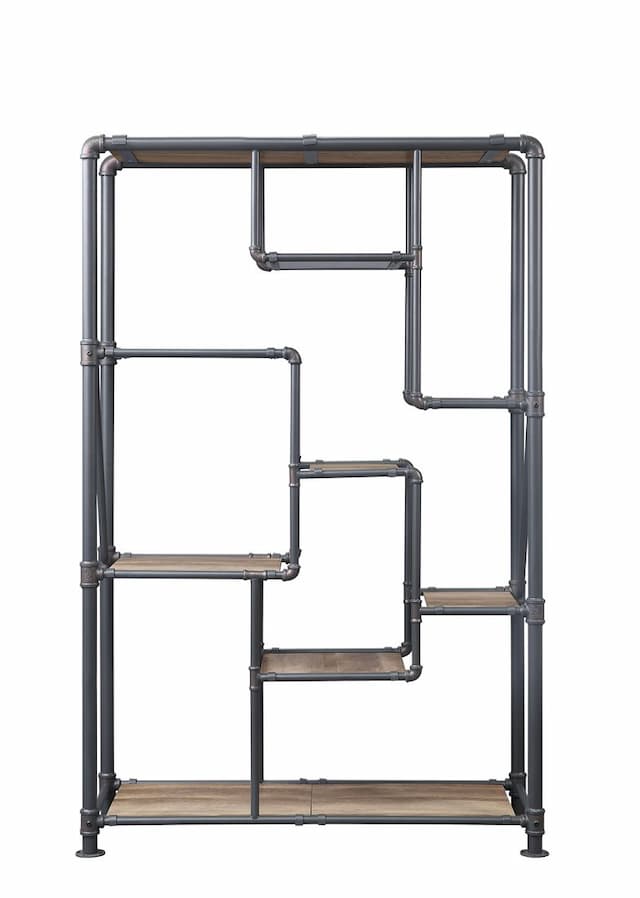 Brantley Antique Oak & Sandy Gray Finish Bookshelf