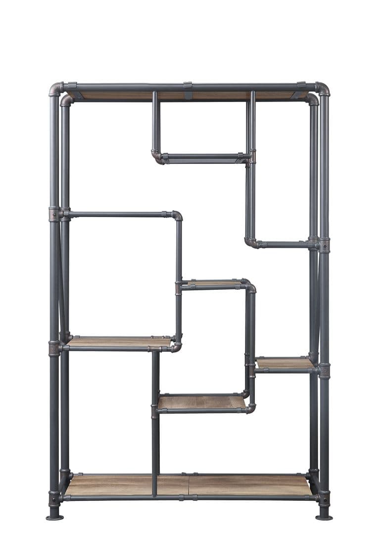 Brantley Antique Oak & Sandy Gray Finish Bookshelf