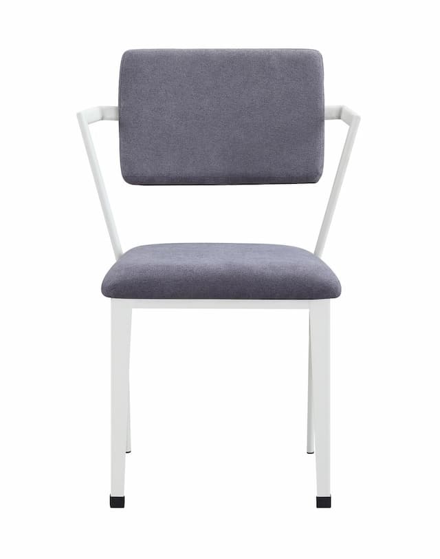Cargo Gray Fabric & White Office Chair