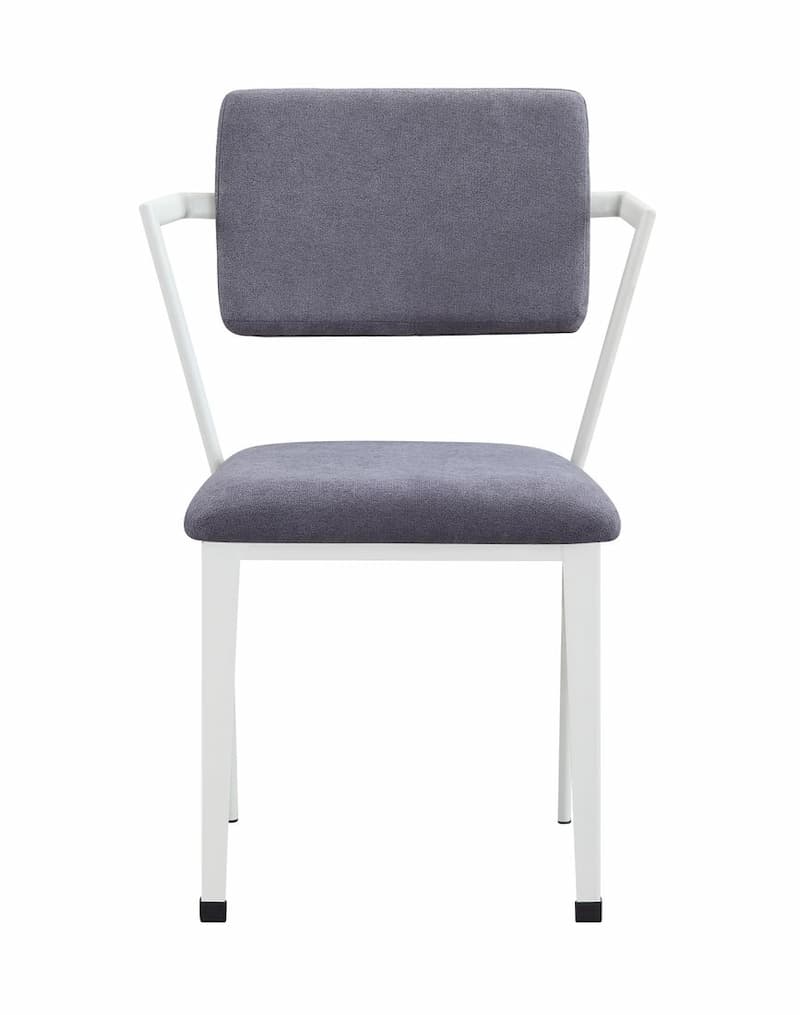 Cargo Gray Fabric & White Office Chair