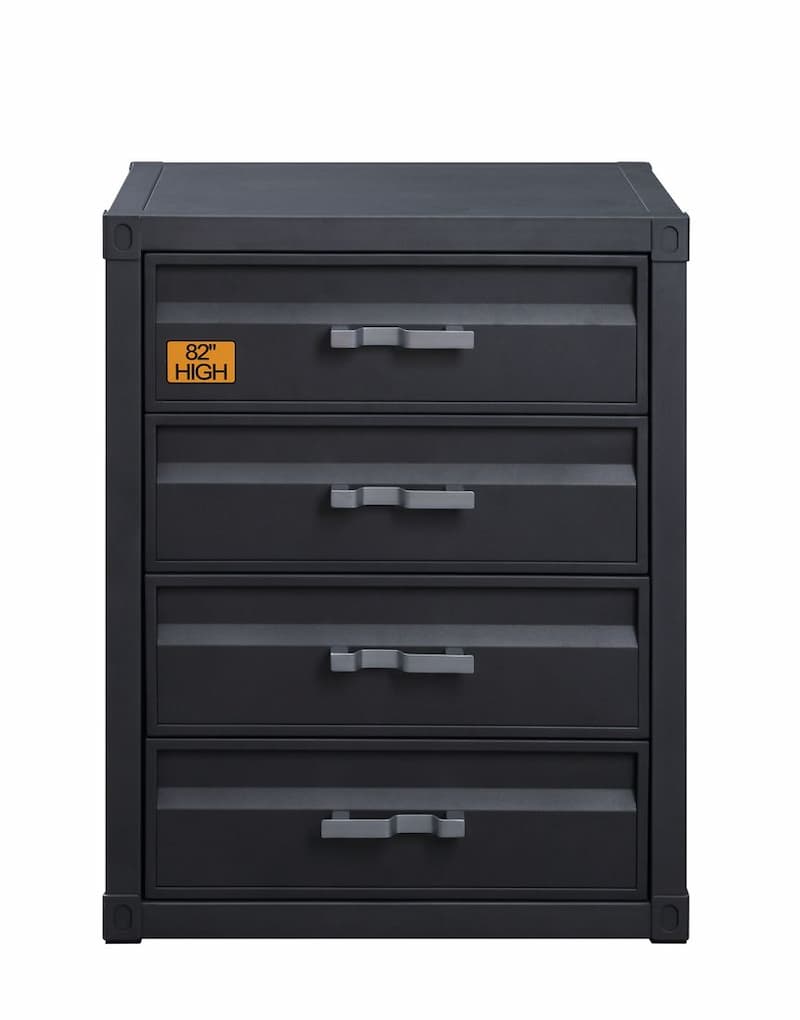 Cargo Gunmetal Finish Chest W/4 Drawers