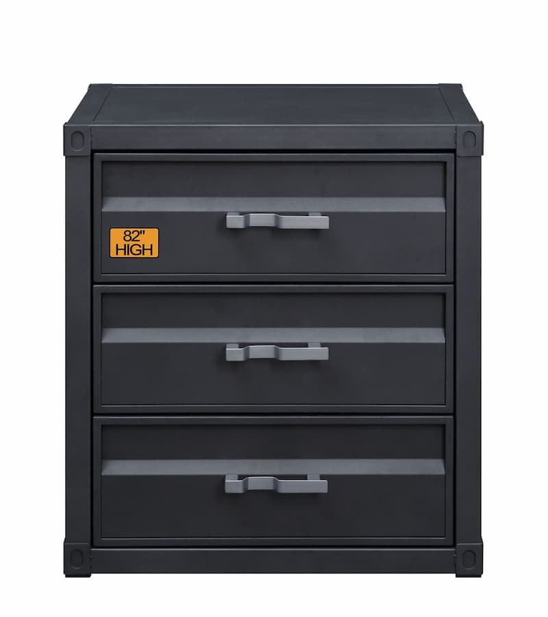 Cargo Gunmetal Finish Chest W/3 Drawers
