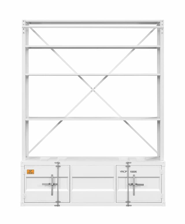 Cargo White Bookcase W/Ladder