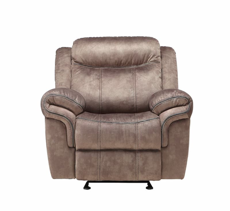Zubaida Two Tone Chocolate Velvet Motion Glider Recliner