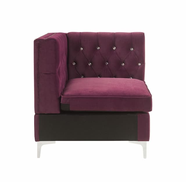 Jaszira Burgundy Velvet Modular - Wedge