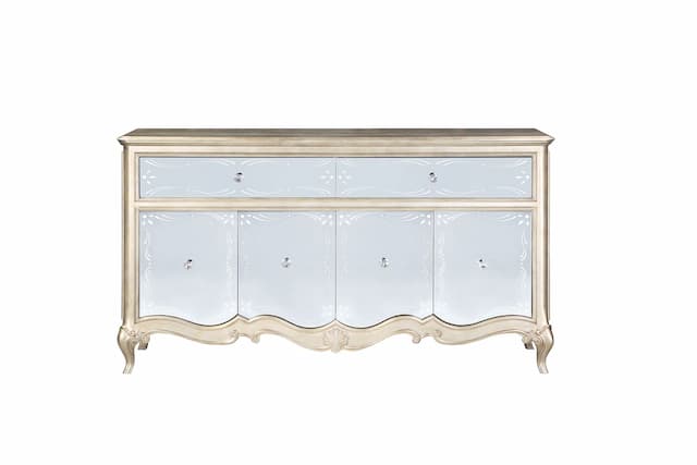 Esteban Mirrored & Antique Champagne Finish Server