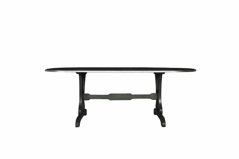 House Beatrice Charcoal Finish Dining Table