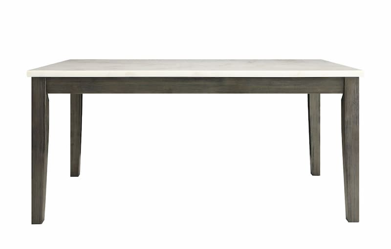 Merel White Natural Marble Top & Gray Oak Dining Table