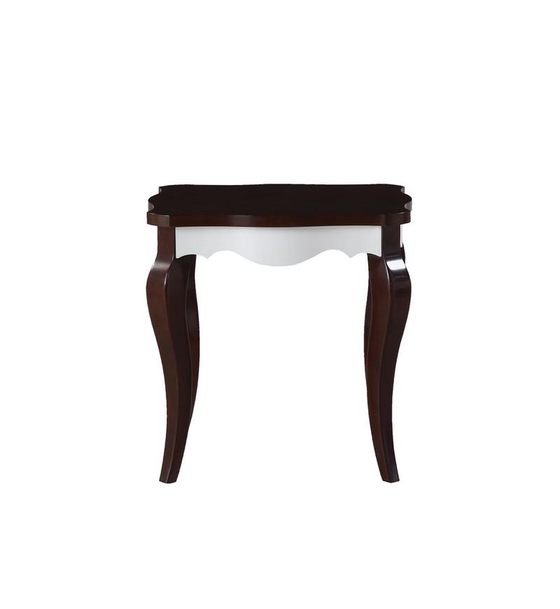 Mathias Walnut & White End Table