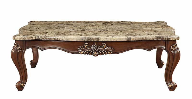 Shalisa Marble Top & Walnut Coffee Table