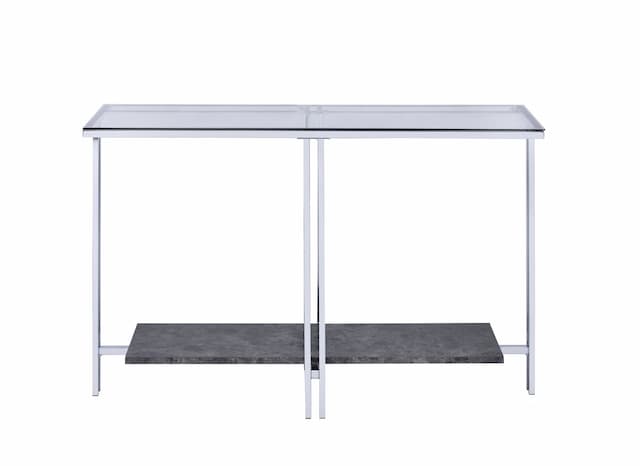 Liddell Chrome & Glass Sofa Table
