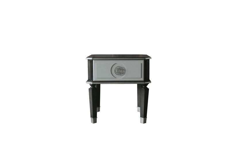 House Beatrice Charcoal & Light Gray Finish End Table