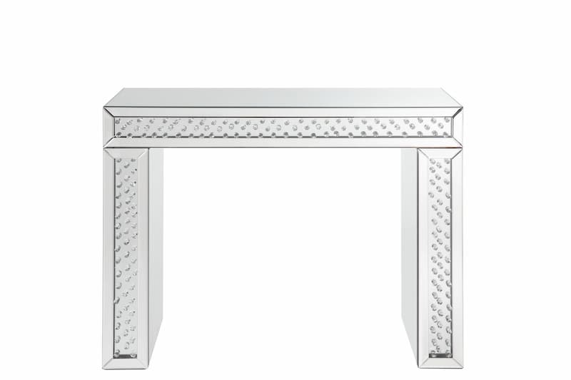 Nysa Mirrored & Faux Crystals Vanity Desk