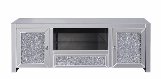 Noralie Mirrored & Faux Diamonds Tv Stand