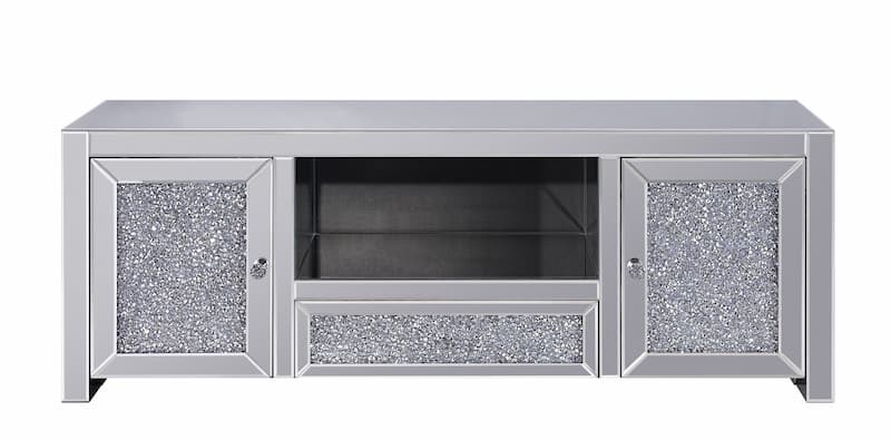 Noralie Mirrored & Faux Diamonds Tv Stand