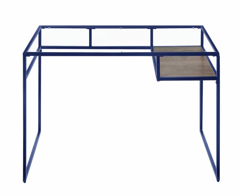 Yasin Blue & Glass Writing Desk