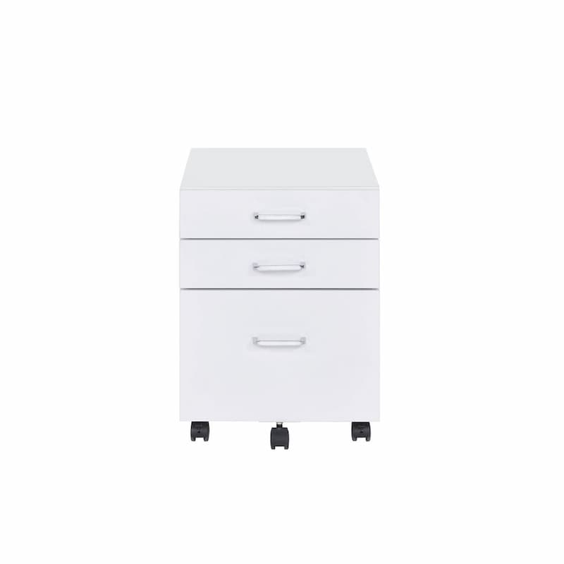 Tennos White & Chrome Finish Cabinet