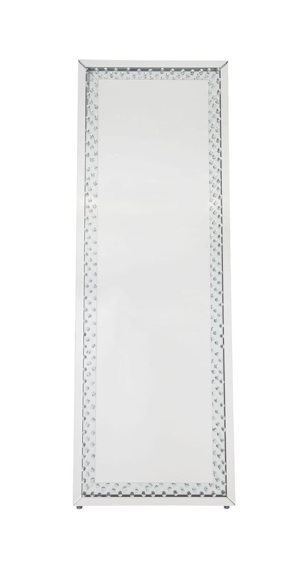 Nysa Mirrored & Faux Crystals Floor Mirror