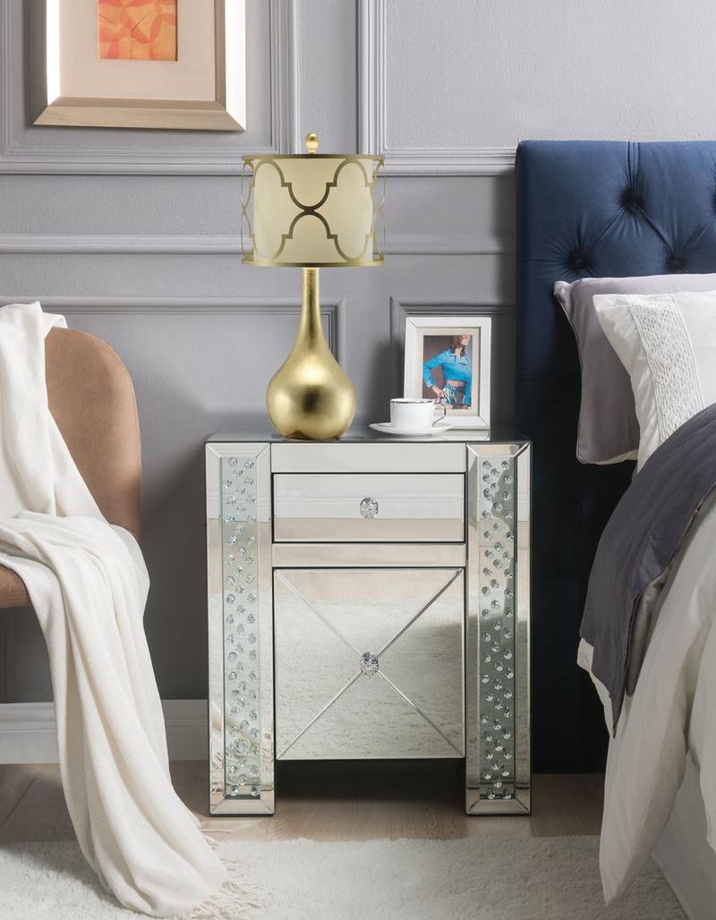 Nysa Faux Crystals Accent Table