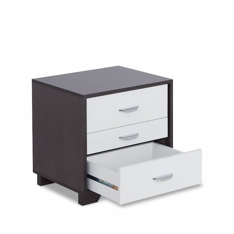 Eloy White & Black Accent Table