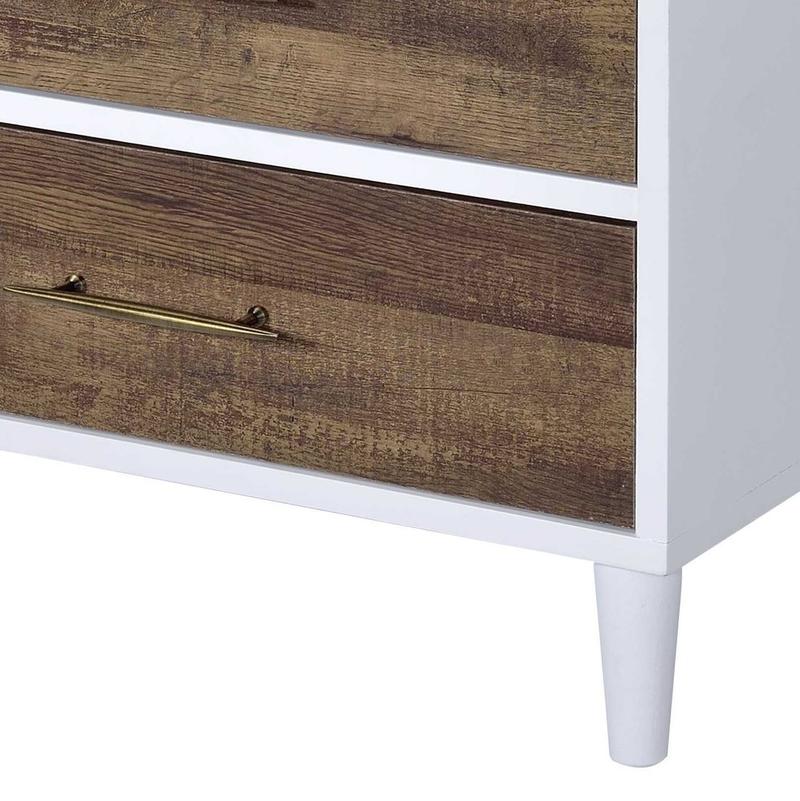 Lurel White & Weathered Oak Accent Table