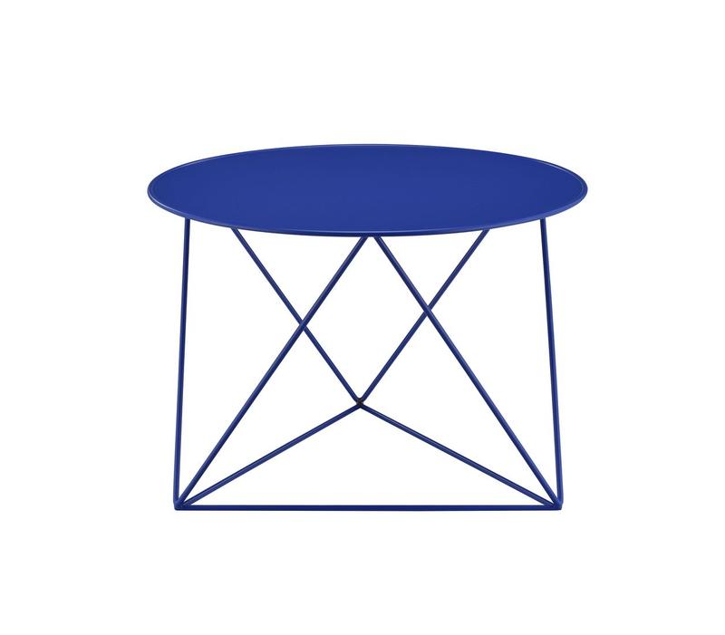 Epidia Blue Finish Accent Table