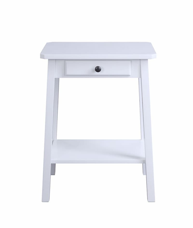 Kaife White Finish Accent Table