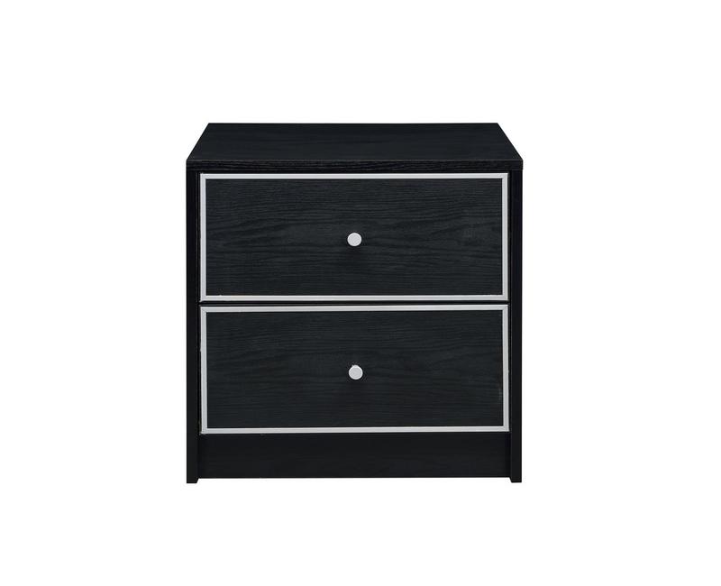 Jabir Black & Silver Finish Accent Table