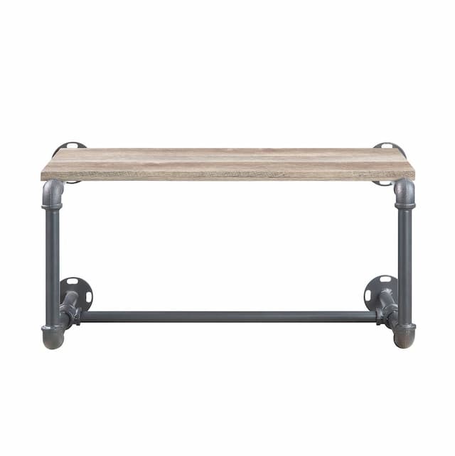 Brantley Oak & Sandy Gray Finish Wall Rack