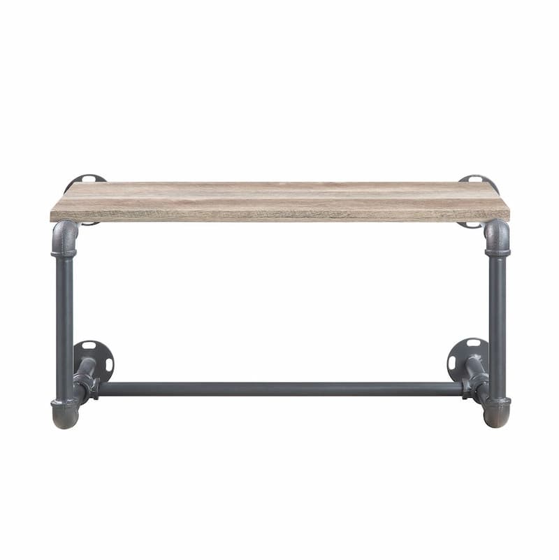 Brantley Oak & Sandy Gray Finish Wall Rack