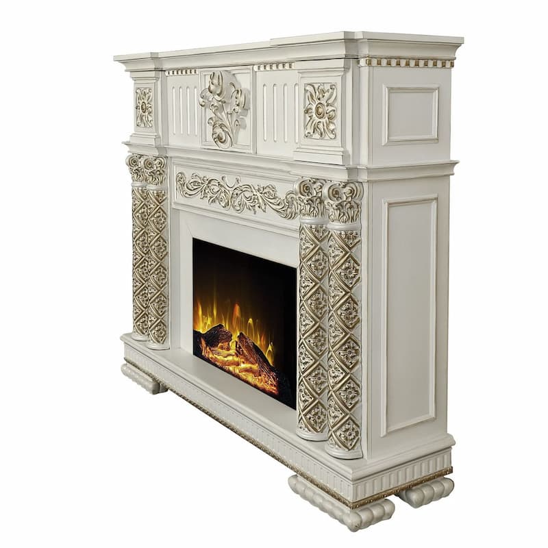 Vendome Antique Pearl Finish Fireplace