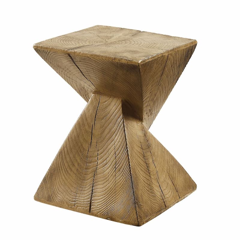 Zahi Oak Finish Accent Table