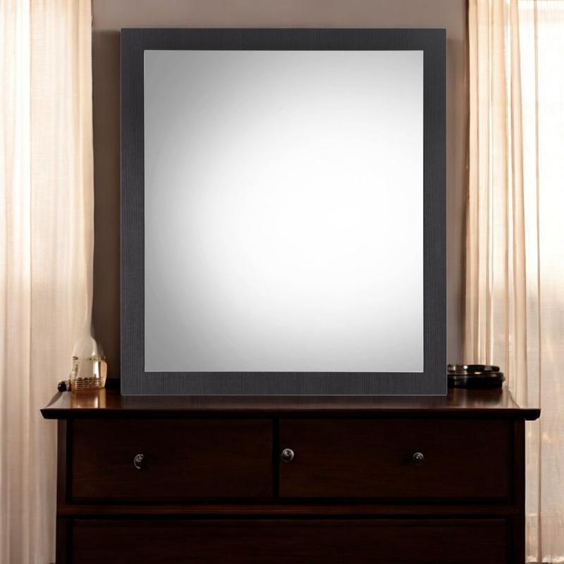 Eos Walnut & Black Finish Mirror