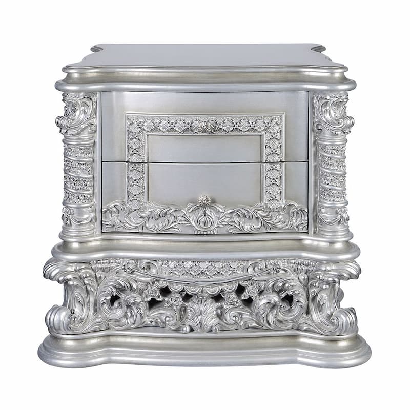 Valkyrie Antique Platinum Finish Nightstand