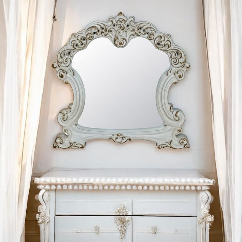 Vendome Antique Pearl Finish Mirror