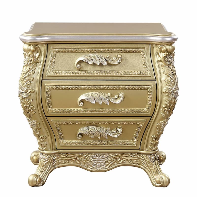 Cabriole Gold Finish Nightstand