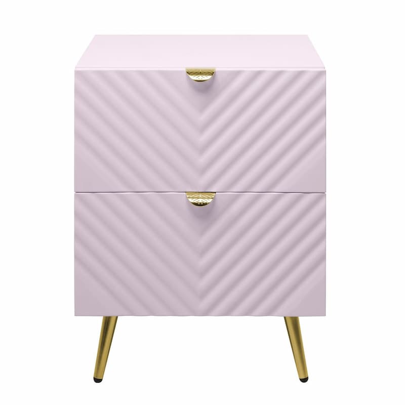 Gaines Pink High Gloss Finish Nightstand