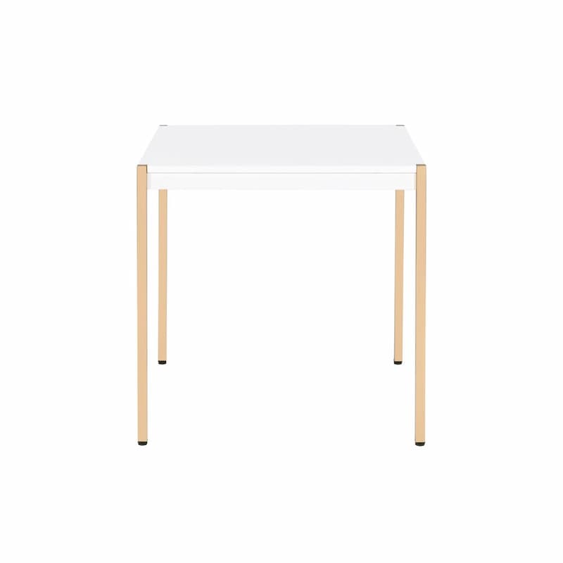 Otrac White & Gold Finish End Table