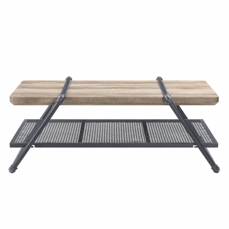 Brantley Oak & Sandy Gray Finish Coffee Table