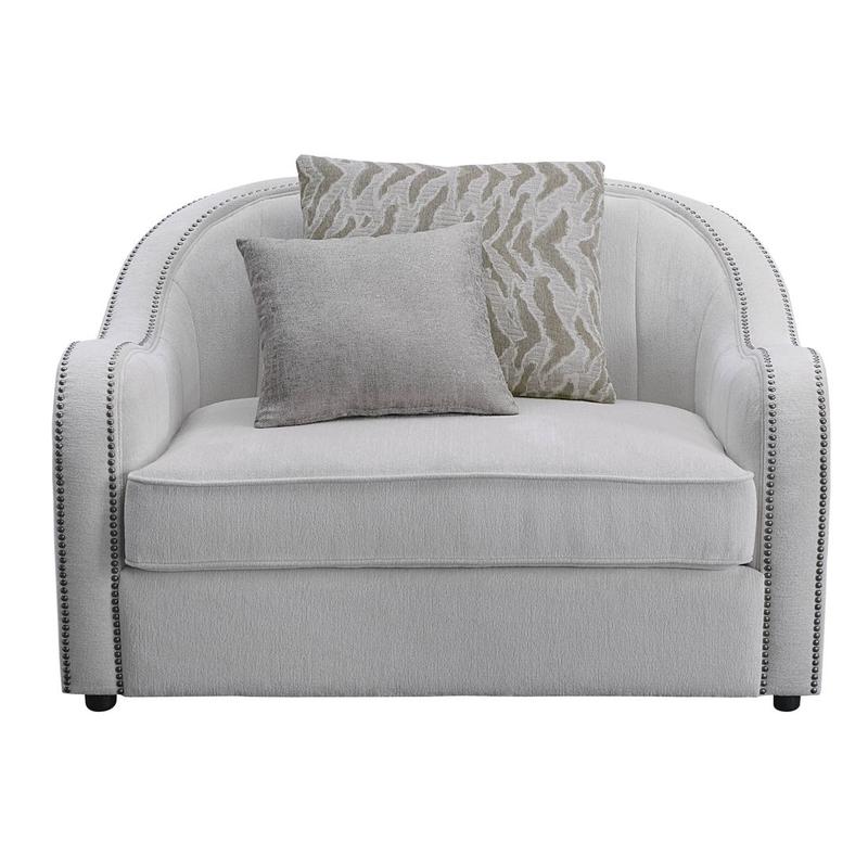 Mahler Beige Linen Chair W/2 Pillows