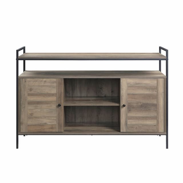 Baina Rustic Oak & Black Finish Tv Stand