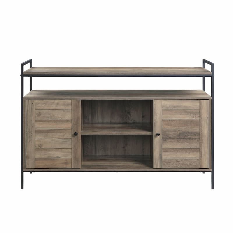 Baina Rustic Oak & Black Finish Tv Stand