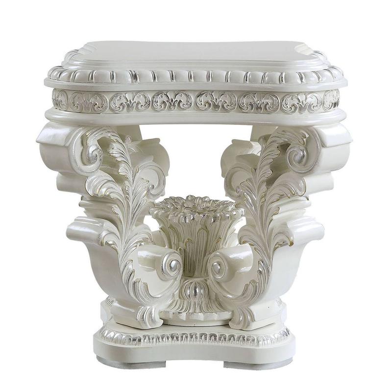 Vanaheim Antique White Finish End Table