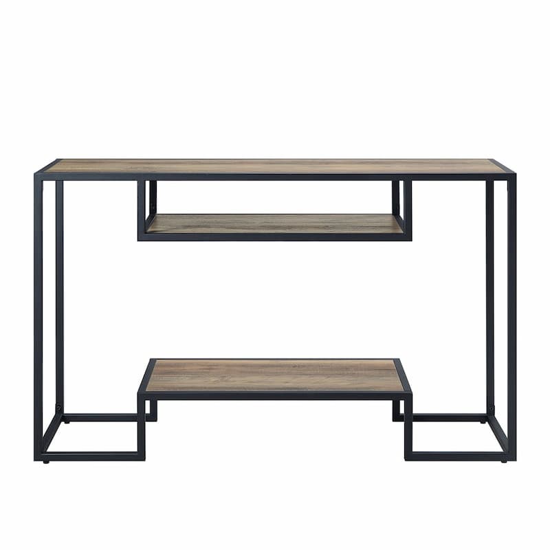 Idella Rustic Oak & Black Finish Sofa Table