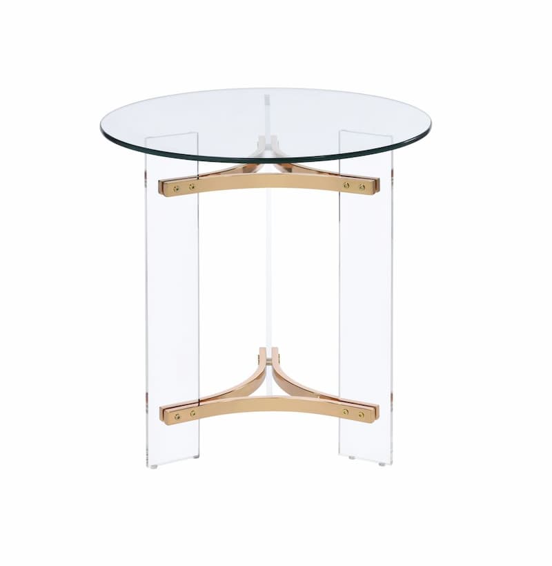 Sosi Gold Finish  End Table
